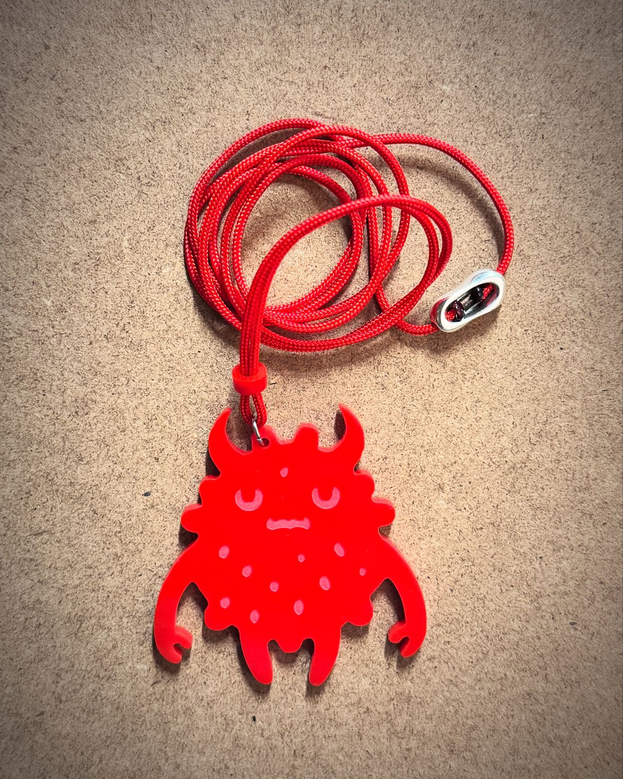 Monster Series M18 | Red Spiky Monster Pendant Necklace