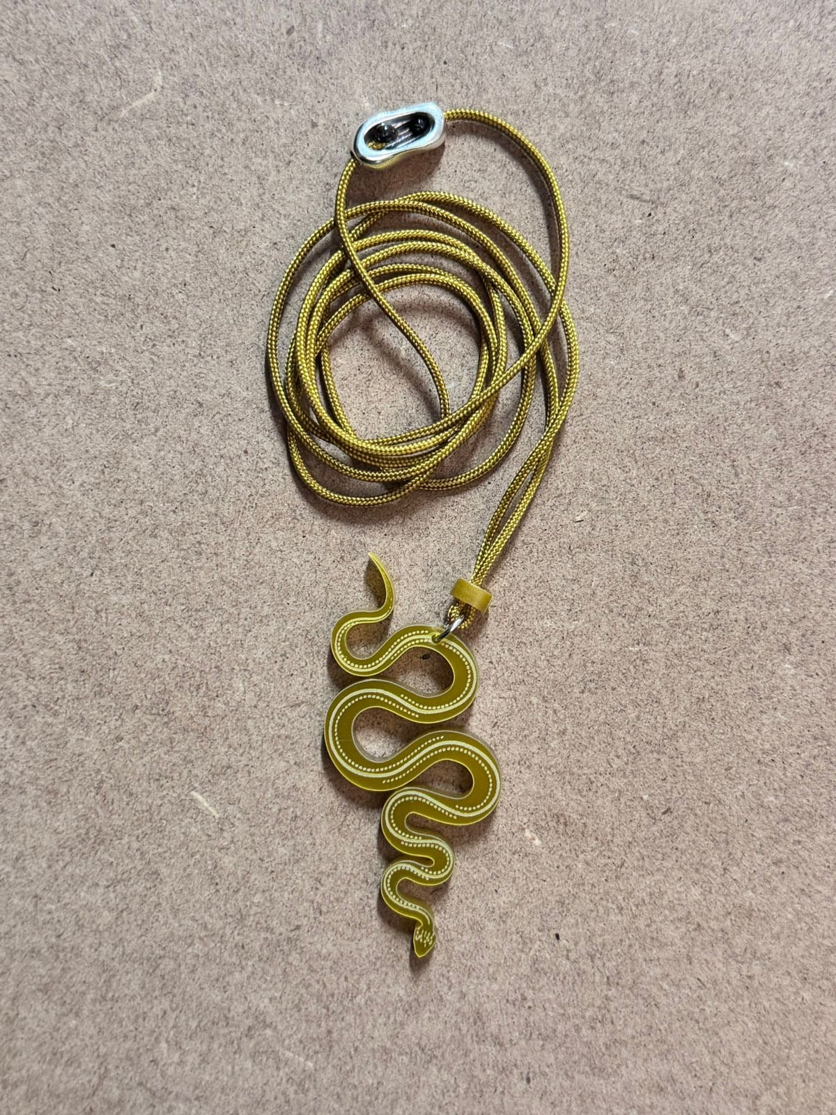 Snake Laser-Cut Acrylic Pendant | Bold and Mysterious