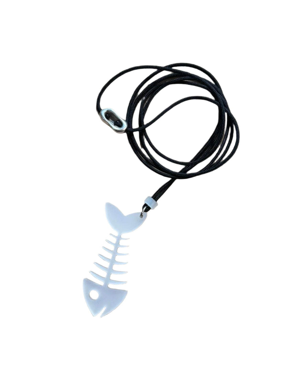 Fishbone Laser-Cut Acrylic Pendant | Playful and Stylish