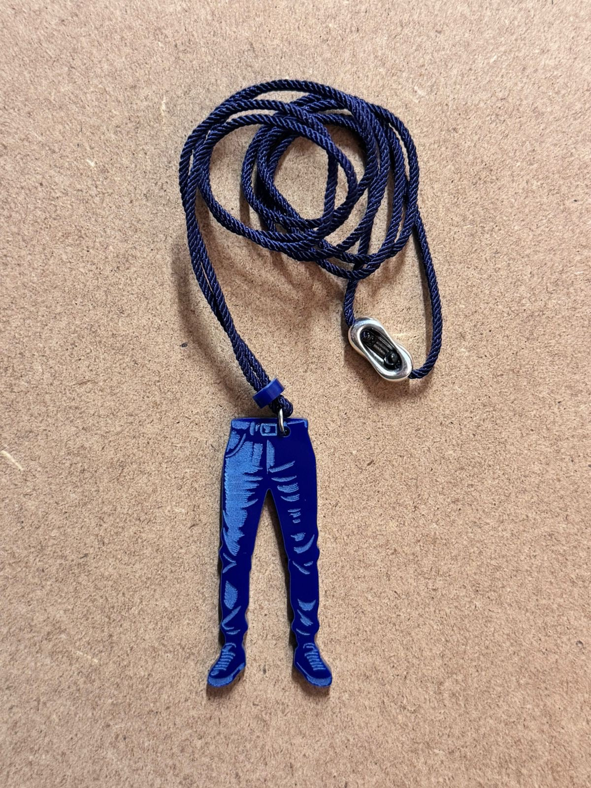 Jeans Pendant Necklace | Casual Style in Acrylic