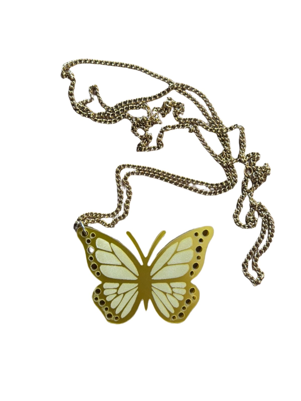 Butterfly Laser-Cut Acrylic Pendant | Unique and Stylish