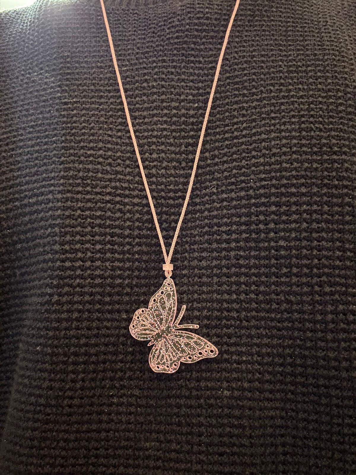 Butterfly Laser-Cut Acrylic Pendant | Unique and Stylish