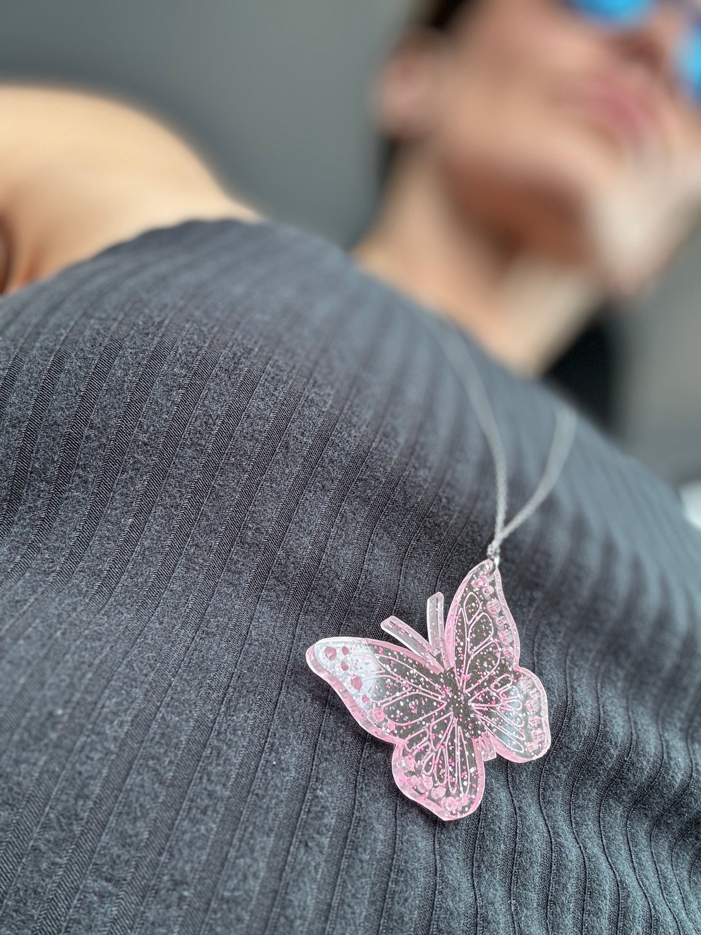 Butterfly Laser-Cut Acrylic Pendant | Unique and Stylish