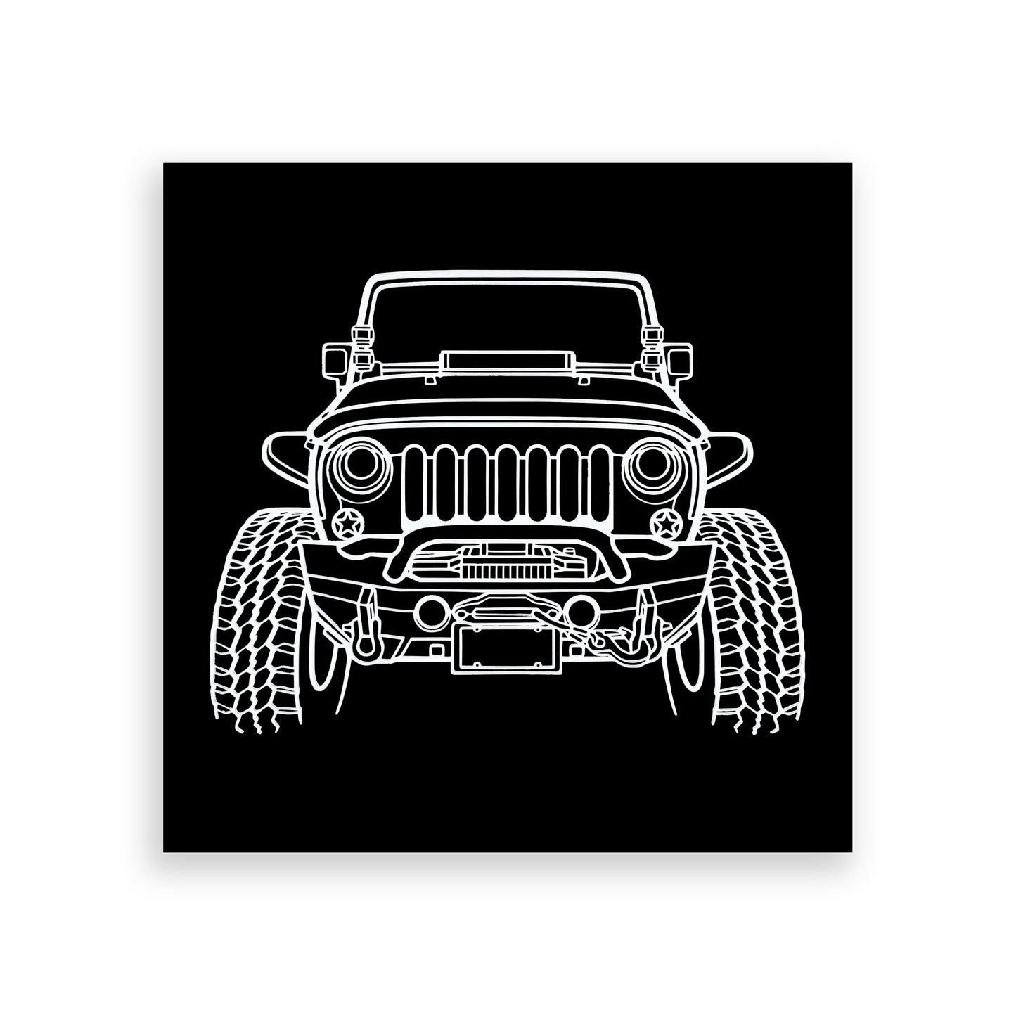 JEEP Wrangler JK Silhouette | Acrylic Wall Art Poster