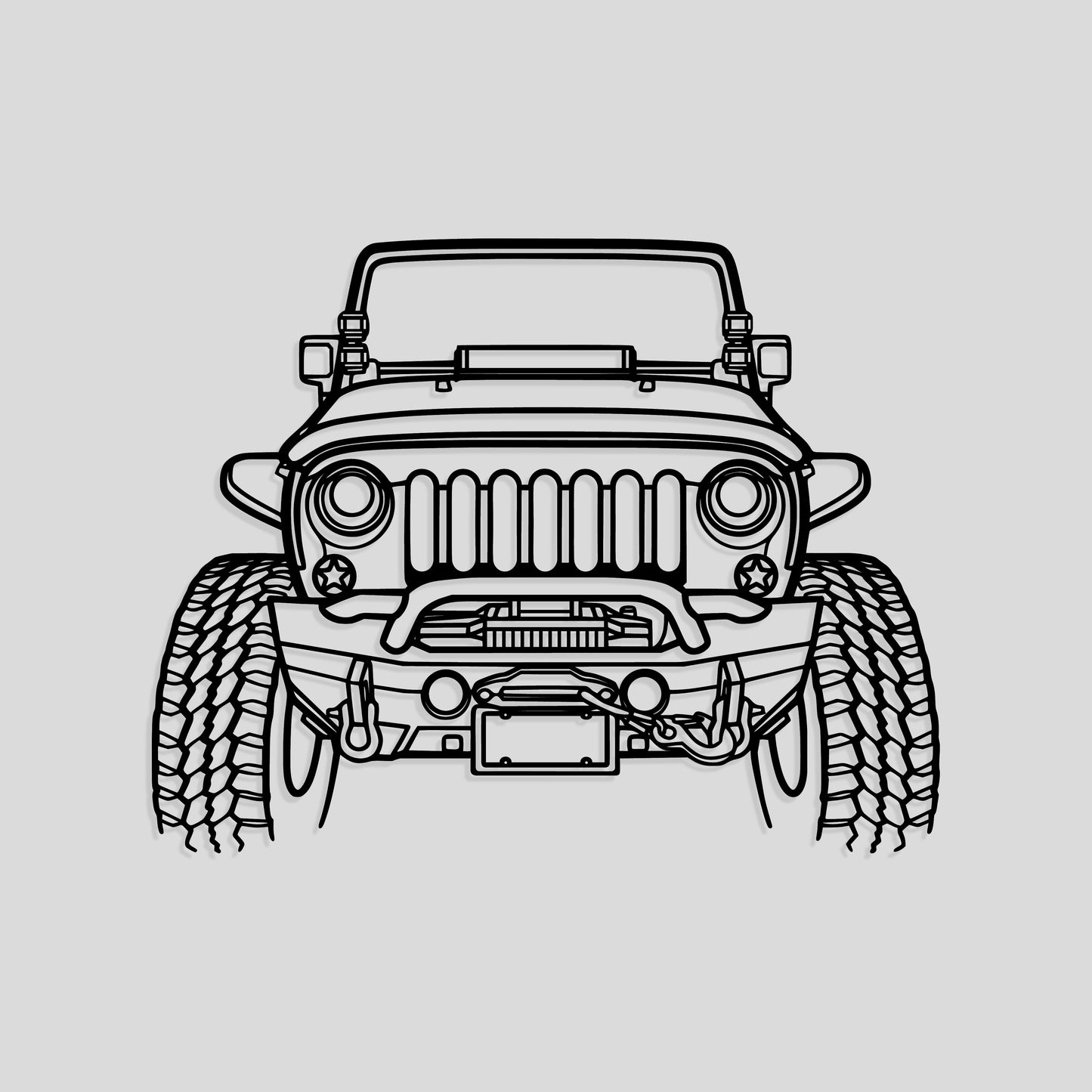 Adventure Grille Art – JK Edition Style Cutout