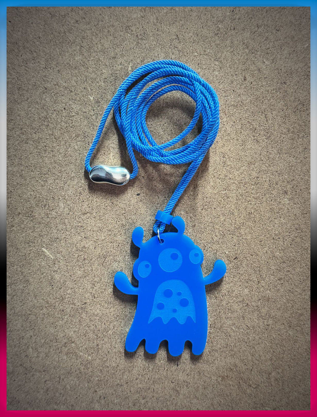 Monster Series M9 | Blue Multi-Eyed Monster Pendant Necklace