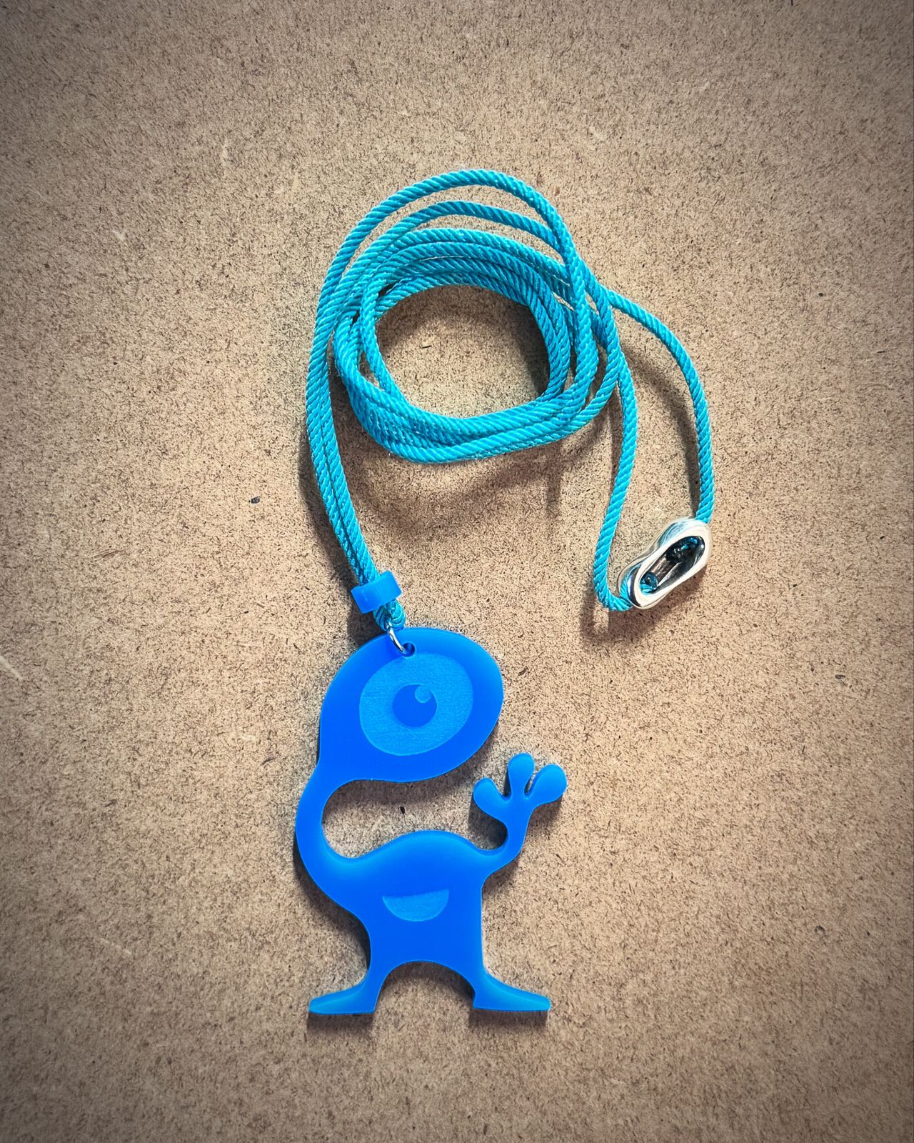 Monster Series M10 | Blue Cyclops Monster Pendant Necklace