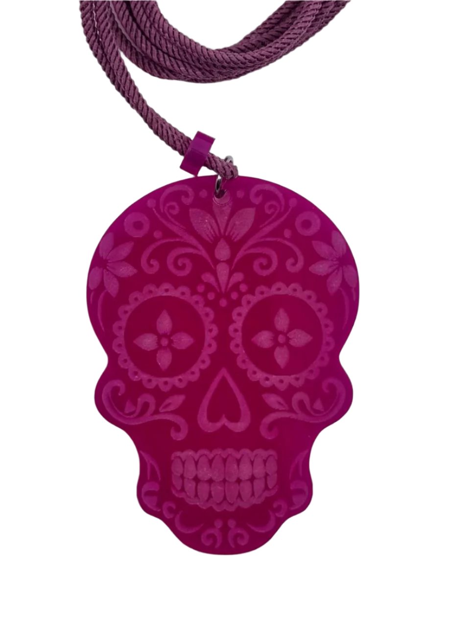 Sugar Skull Laser-Cut Acrylic Pendant | Vibrant and Artistic