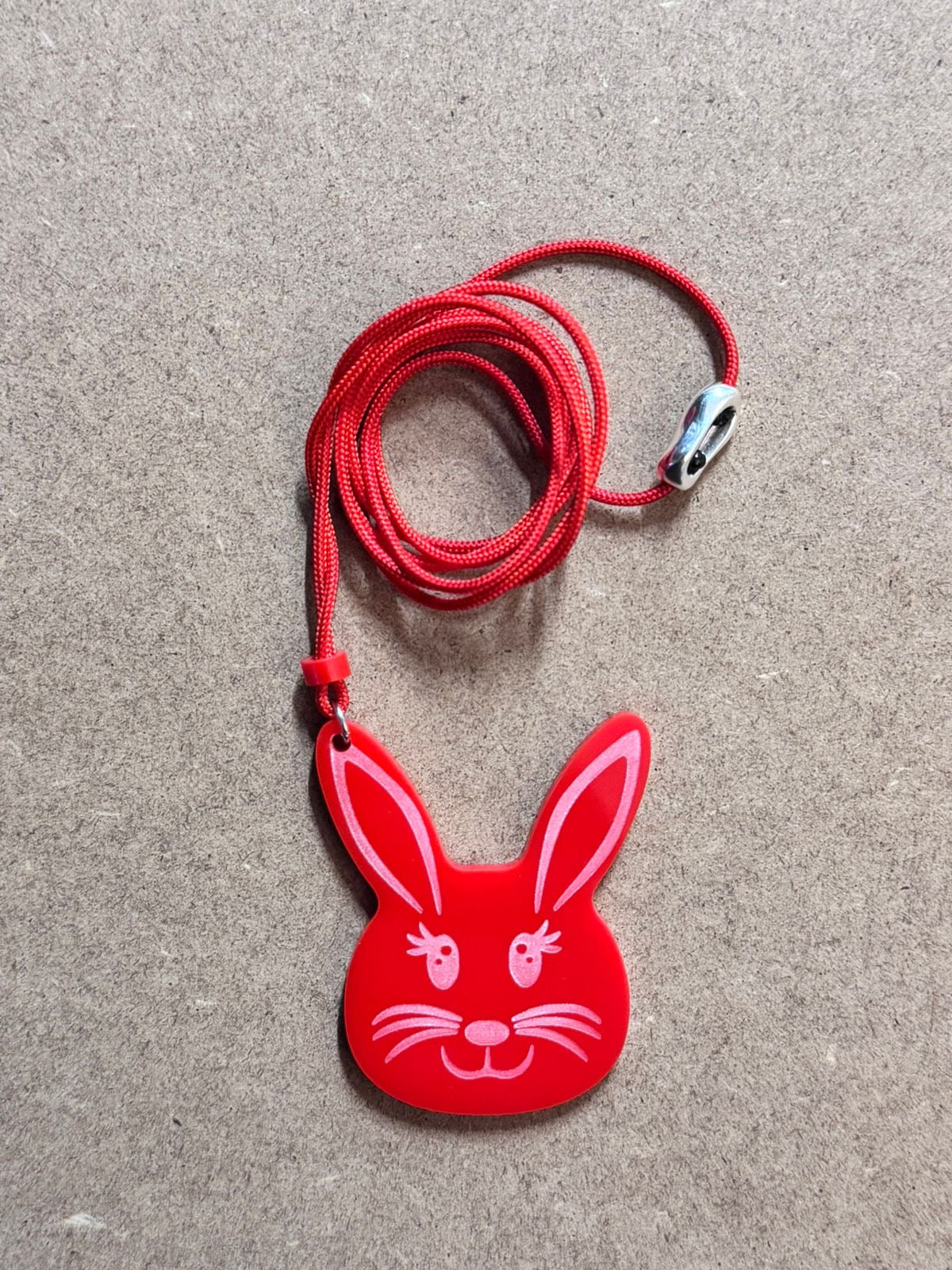 Bunny Laser-Cut Acrylic Pendant | Cute and Playful