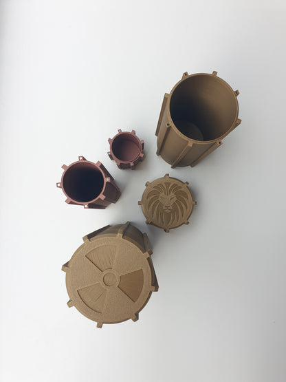 Round 80 Long | Custom 3D Printed Storage Canisters