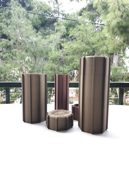 Round 80 Long | Custom 3D Printed Storage Canisters