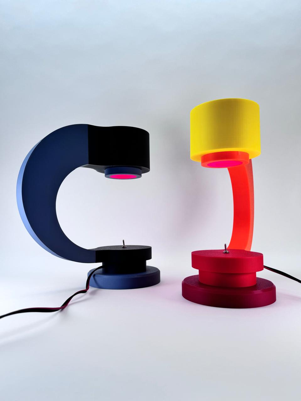 Custom 3D Printed Modern Desk Lamp | Micrometer-Inspired Design