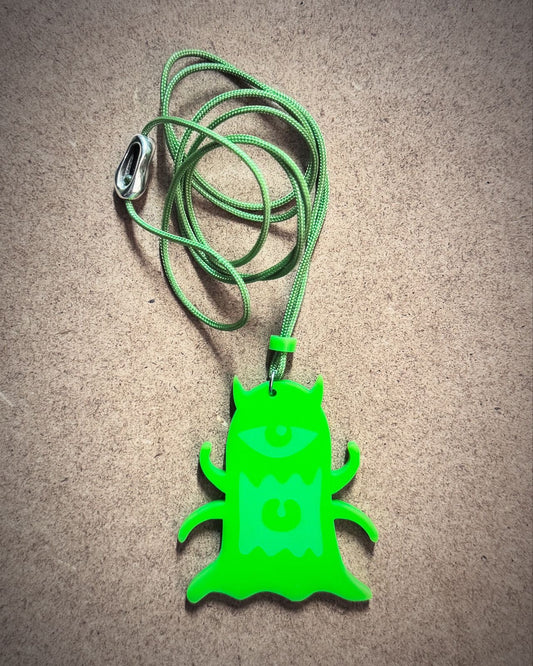 Monster Series M25 | Green Cyclops Monster Pendant Necklace