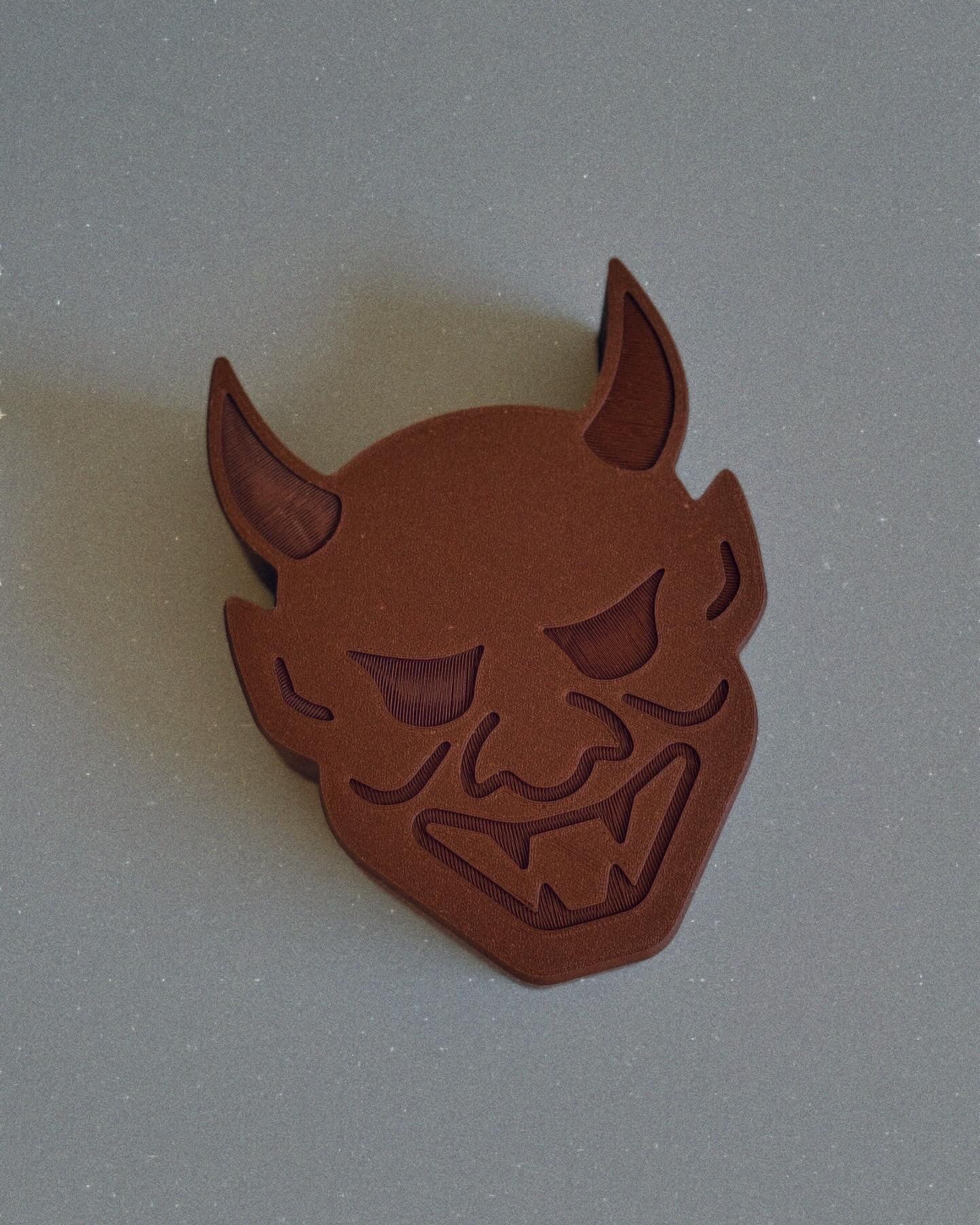 Tradition | 3D Printed Hannya Mask Inspired Box | Spooky Japanese Art & Halloween Decor Gift