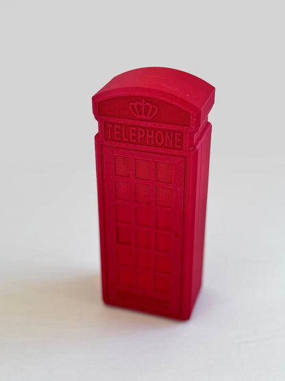 Iconic | 3D Printed Red Telephone Box Jewelry & Trinket Box |