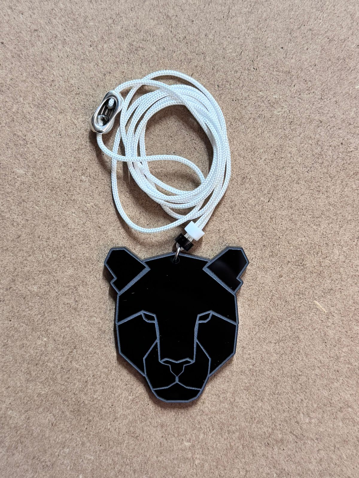 Panther Laser-Cut Acrylic Pendant | Sleek and Fierce