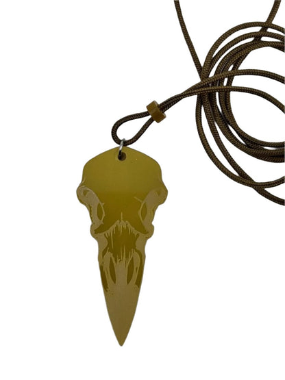 Raven Skull Laser-Cut Acrylic Pendant | Mysterious and Bold