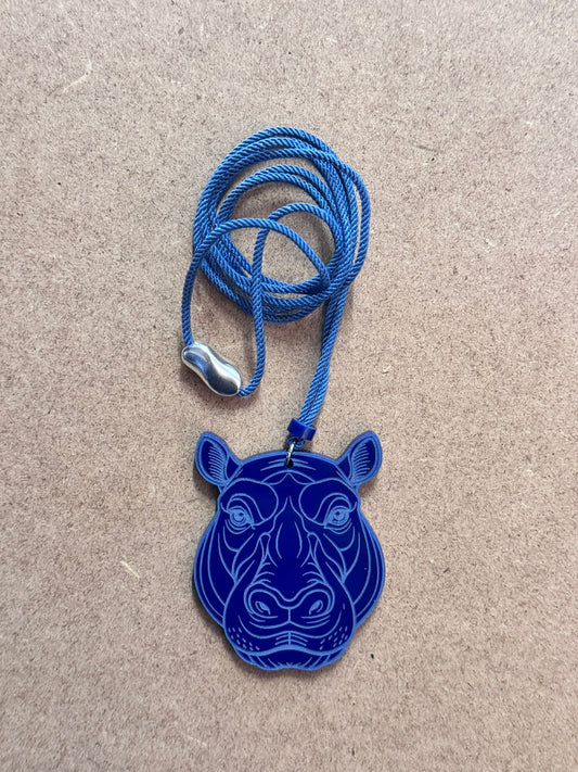 Hippo Pendant Necklace | Bold Laser-Cut Design