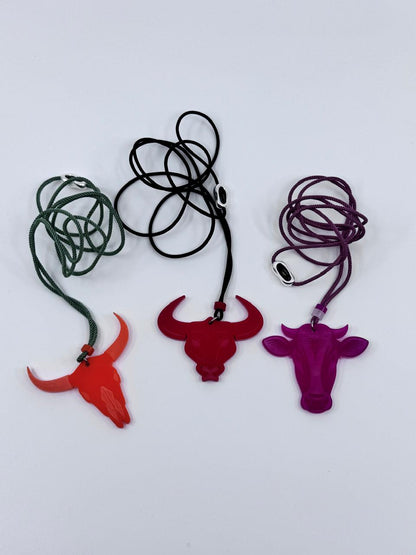 Cow Laser-Cut Acrylic Pendant | Rustic and Unique