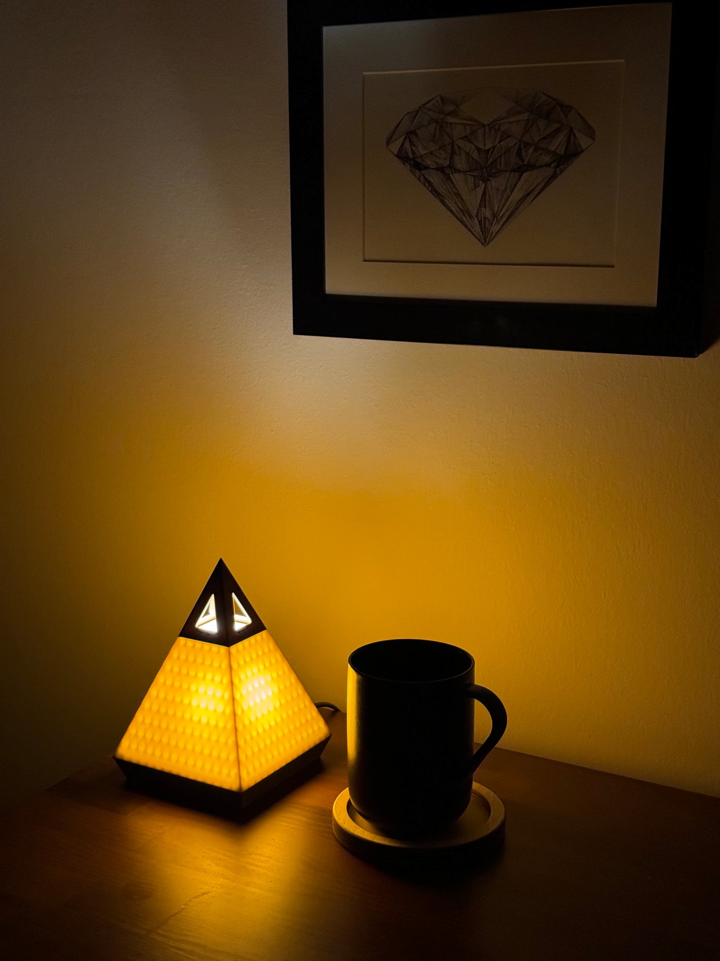 Modern 3D Printed Pyramid Lamp