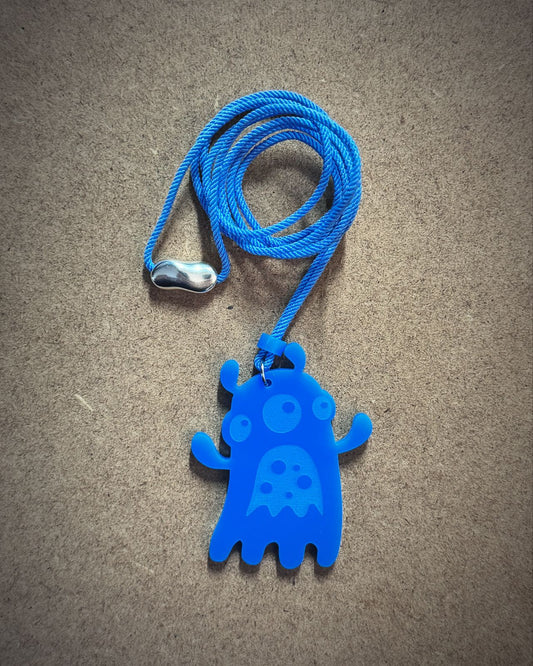 Monster Series M9 | Blue Multi-Eyed Monster Pendant Necklace