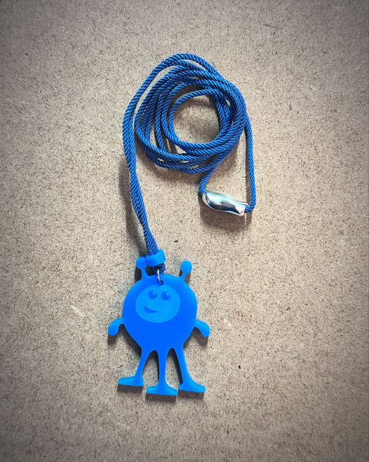 Monster Series M8 | Blue Smiling Monster Pendant Necklace