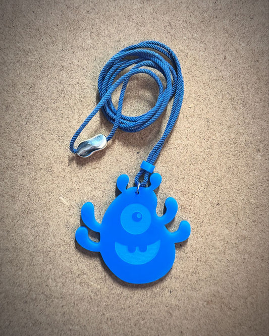 Monster Series M7 | Blue Tentacled Monster Pendant Necklace