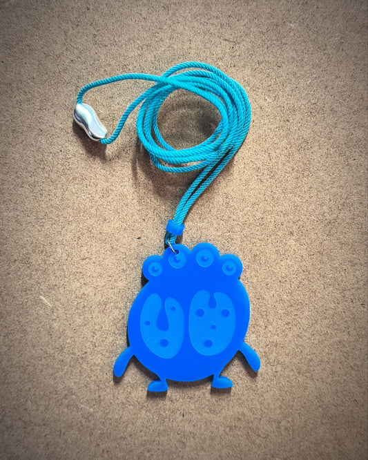 Monster Series M5 | Blue Multi-Eyed Monster Pendant Necklace