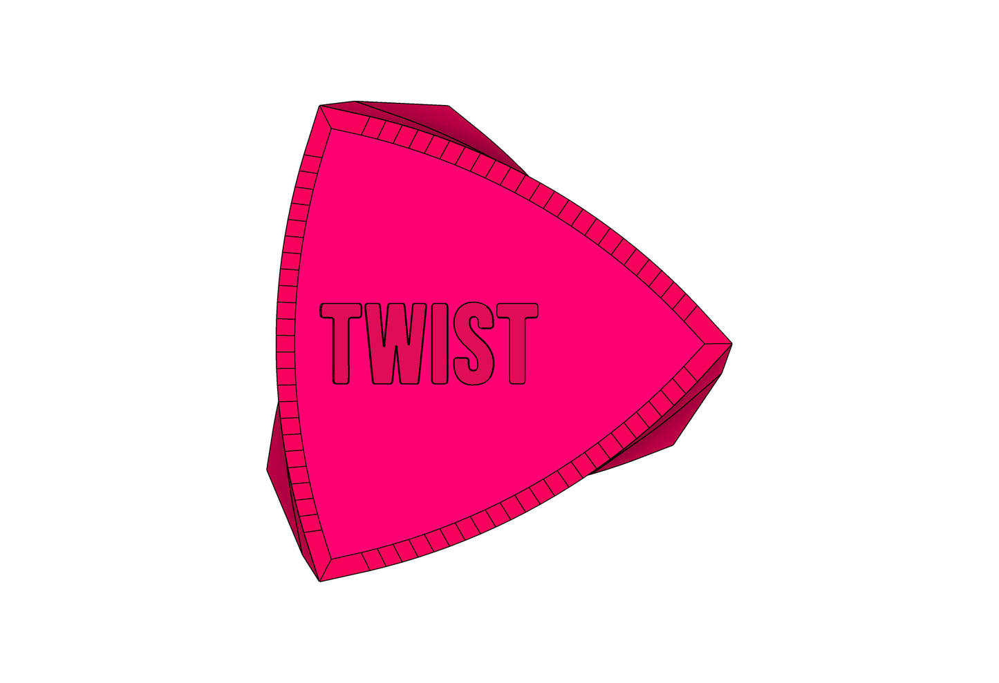 Twist |Custom 3D Printed Twist Box | Triangular Storage with Magnetic Closure and Twist Design