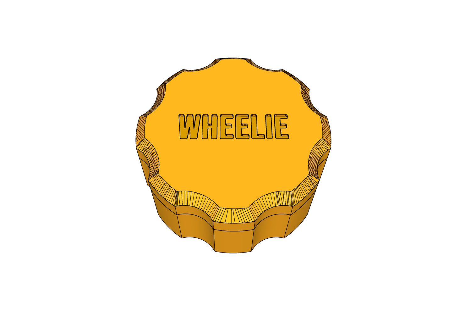 Wheelie | Custom 3D Printed Wheelie Box | Circular Storage with Magnetic Lid