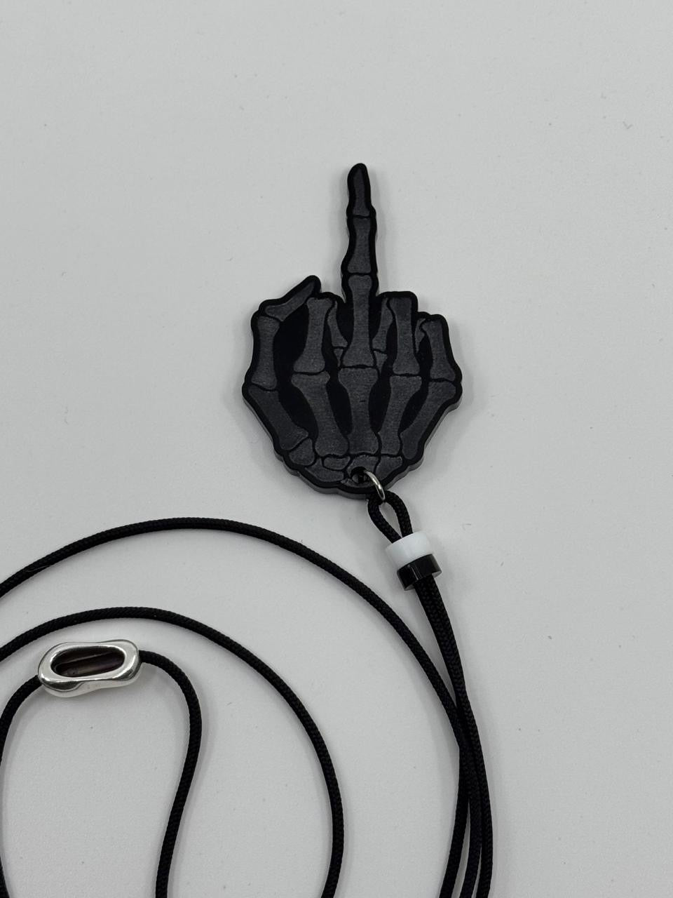 Skeleton Hand Laser-Cut Acrylic Gesture Pendant | Bold and Edgy