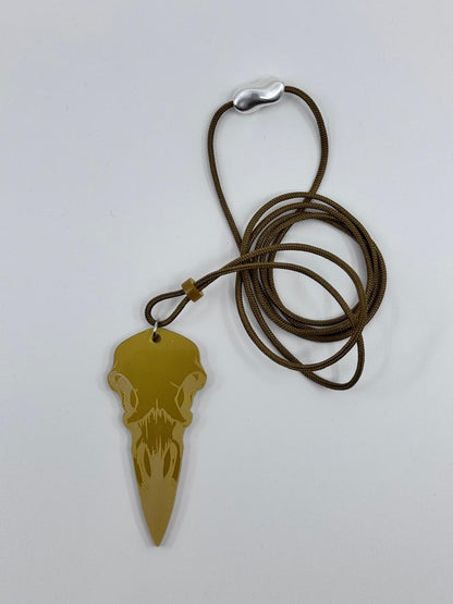 Raven Skull Laser-Cut Acrylic Pendant | Mysterious and Bold