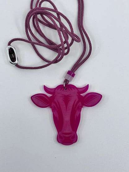 Cow Laser-Cut Acrylic Pendant | Rustic and Unique