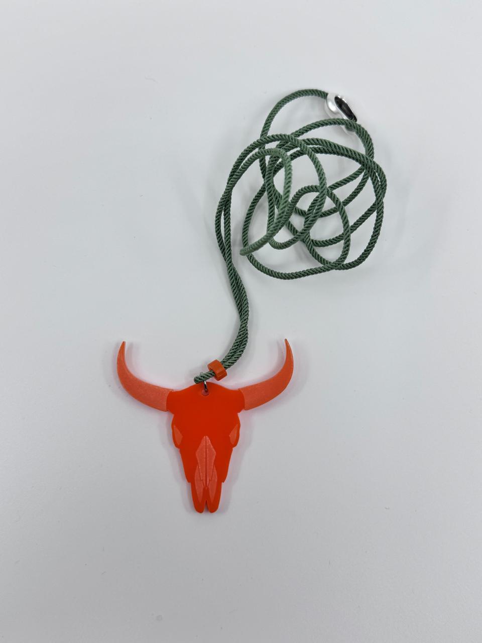 Bison Skull Laser-Cut Acrylic Pendant | Western and Bold