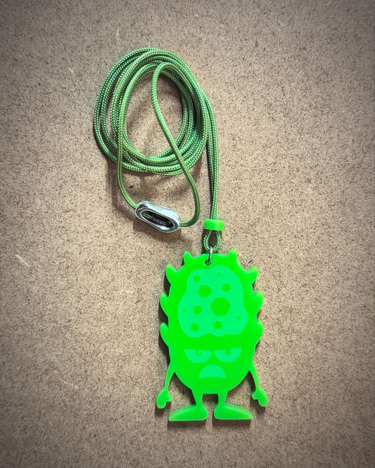 Monster Series M27 | Green Spiky Monster Pendant Necklace