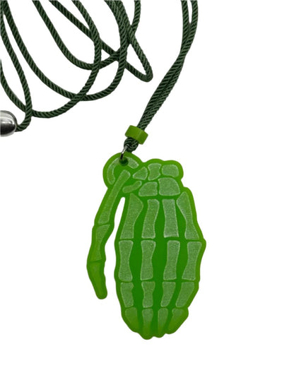 Grenade Laser-Cut Acrylic Pendant | Bold and Unique