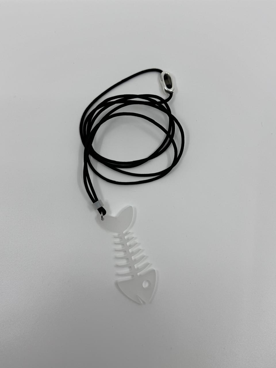 Fishbone Laser-Cut Acrylic  Pendant | Playful and Stylish