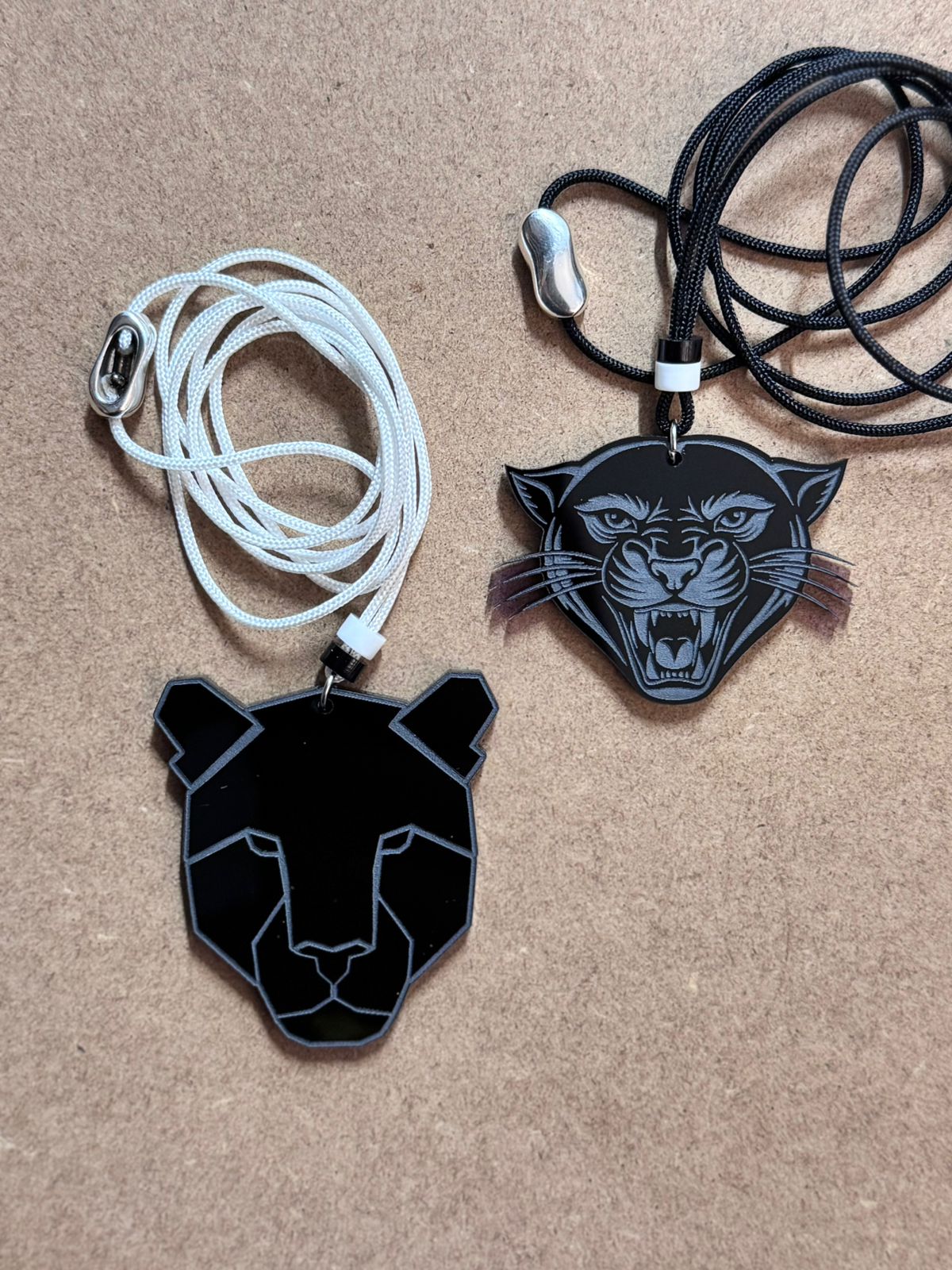 Panther Laser-Cut Acrylic Pendant | Sleek and Fierce